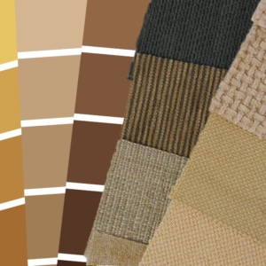 Color Swatches of adjacent Photo in beige brown and yellow